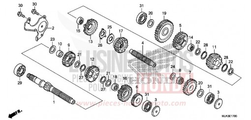 TRANSMISSION (VT750C/C2S/CA/CS) VT750CSD de 2013